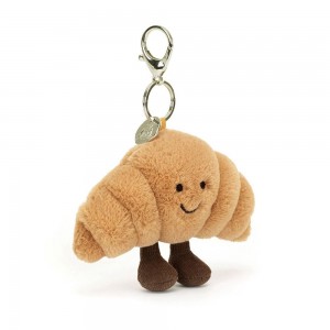 Amuletos Para Bolsos Jellycat Croissant 16cm x 13cm x 4cm Beige Ecuador | UDSRL9583