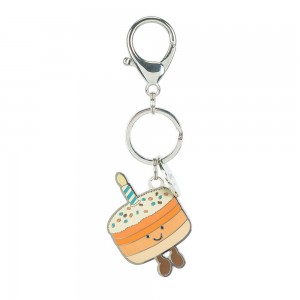 Amuletos Para Bolsos Jellycat Jellina Birthday Cake Keyring 11cm x 3.3cm x 0.3cm Naranjas Ecuador | COXJF6749