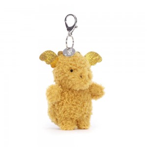 Amuletos Para Bolsos Jellycat Little Dragon 16cm x 6cm x 8cm Amarillo Ecuador | JYPTW3916