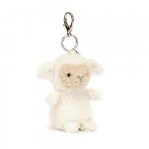 Amuletos Para Bolsos Jellycat Little Lamb 17cm x 6cm x 8cm Blancas Ecuador | OVSTD6394