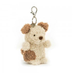 Amuletos Para Bolsos Jellycat Little Pup 17cm x 6cm x 8cm Marrones Ecuador | JFHSB7265