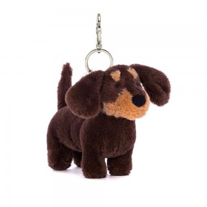 Amuletos Para Bolsos Jellycat Otto Sausage Dog 12cm x 4cm x 11cm Marrones Ecuador | ROBDU7032