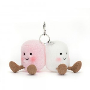Amuletos Para Bolsos Jellycat Pair of Marshmallows 15cm x 11cm x 5cm Rosas Ecuador | QCWMX3076