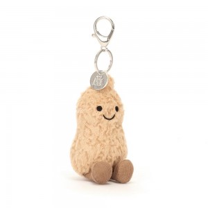 Amuletos Para Bolsos Jellycat Peanut 18cm x 5cm x 5cm Marrones Ecuador | DBHRL1732