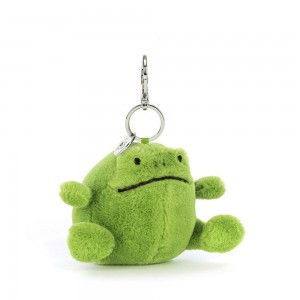 Amuletos Para Bolsos Jellycat Ricky Rain Frog 14cm x 8cm x 8cm Verde Ecuador | CPJRN4067