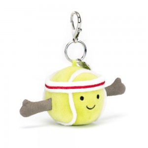 Amuletos Para Bolsos Jellycat Sports Tennis 13cm x 6cm x 6cm Verde Ecuador | XUJIT4897