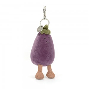 Amuletos Para Bolsos Jellycat Vivacious Vegetable Aubergine 17cm x 5cm x 5cm Moradas Ecuador | WOBSY0972
