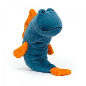 Anfibios Y Reptiles Jellycat Mack Mudskipper 23cm x 9cm x 20cm Azules Ecuador | QJLKT8563