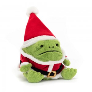 Anfibios Y Reptiles Jellycat Santa Ricky Rain Frog 16cm x 12cm x 13cm Verde Ecuador | HXRAN7954