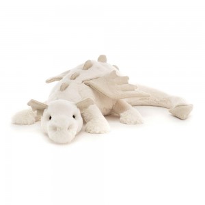 Anfibios Y Reptiles Jellycat Snow Dragon 12cm x 14cm x 50cm Blancas Ecuador | SIRMU6547