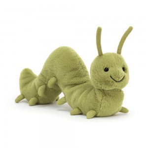 Bichos E Insectos Jellycat Wriggidig Caterpillar 11cm x 5cm x 25cm Verde Ecuador | HUZTY0156