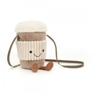Bolsas Jellycat Coffee-To-Go 20cm x 9cm x 9cm Beige Ecuador | HLADI8725