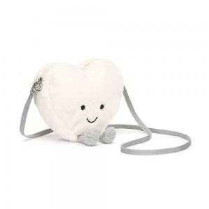 Bolsas Jellycat Cream Heart 17cm x 18cm x 5cm Blancas Ecuador | BYZCH9374