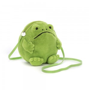 Bolsas Jellycat Ricky Rain Frog 17cm x 17cm x 5cm Verde Ecuador | AMWTP4506