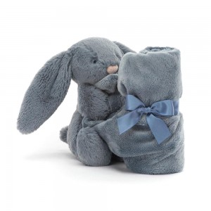 Chupete De Conejo Jellycat Bashful Dusky Bunny Soother 15cm x 34cm x 34cm Azules Ecuador | FJZSC0479