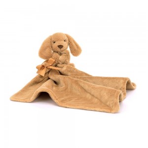 Chupete De Conejo Jellycat Bashful Toffee Puppy Soother 15cm x 34cm x 34cm Marrones Ecuador | TNDKZ6390
