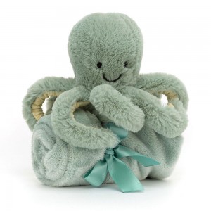 Chupete De Conejo Jellycat Odyssey Octopus Soother 10cm x 34cm x 34cm Verde Ecuador | JLBDO5349