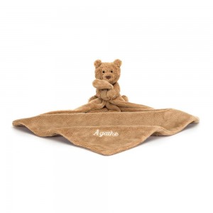 Chupete De Conejo Jellycat Personalised Bartholomew Bear Soother 13cm x 34cm x 34cm Marrones Ecuador | JPEVC6701