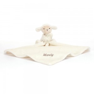 Chupetes Y Mantas Jellycat Personalised Bashful Lamb Soother 15cm x 34cm x 34cm Blancas Ecuador | UOGVB5610