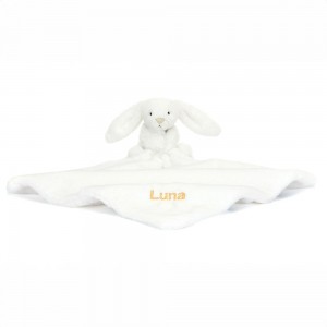 Chupetes Y Mantas Jellycat Personalised Bashful Luxe Bunny Luna Soother 15cm x 34cm x 34cm Blancas Ecuador | RDQFN4789