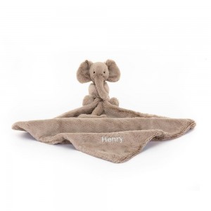 Chupetes Y Mantas Jellycat Personalised Smudge Elephant Soother 15cm x 34cm x 34cm Gris Ecuador | RLZPT4356