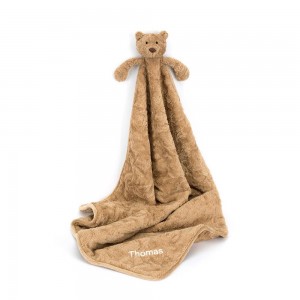 Chupetes Y Mantas Jellycat Personalised Bartholomew Bear Blankie 56cm x 70cm x 9cm Marrones Ecuador | CGWDR1029