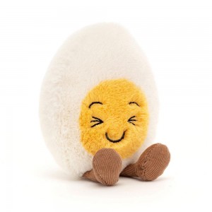 Comida Y Bebida Jellycat Amuseables Amuseable Laughing Boiled Egg 14cm x 9cm x 4cm Blancas Ecuador | DYMFK1563
