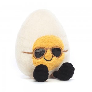 Comida Y Bebida Jellycat Amuseables Boiled Egg Chic 14cm x 9cm x 4cm Blancas Ecuador | PTLCH5492