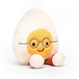 Comida Y Bebida Jellycat Amuseables Boiled Egg Geek 14cm x 9cm x 4cm Blancas Ecuador | FJKRC4297