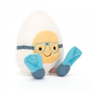 Comida Y Bebida Jellycat Amuseables Boiled Egg Scuba 14cm x 9cm x 4cm Blancas Ecuador | INVED7865