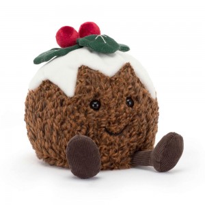 Comida Y Bebida Jellycat Amuseables Christmas Pudding 17cm x 13cm x 12cm Marrones Ecuador | BLZIS4619
