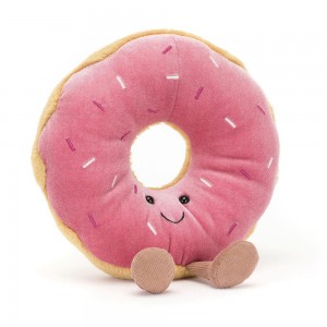 Comida Y Bebida Jellycat Amuseables Doughnut 18cm x 17cm x 6cm Rosas Ecuador | YPCKU1648