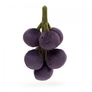 Comida Y Bebida Jellycat Amuseables Fabulous Fruit Grapes 17cm x 9cm x 9cm Moradas Ecuador | UPTOB8502
