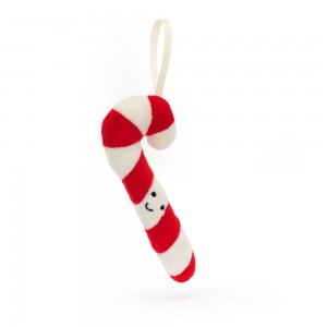Comida Y Bebida Jellycat Amuseables Festive Folly Candy Cane 11cm x 13cm x 2cm Rojas Ecuador | LFTWK9601