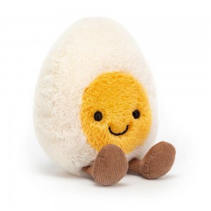 Comida Y Bebida Jellycat Amuseables Happy Boiled Egg 14cm x 9cm x 4cm Blancas Ecuador | HNSMU6407