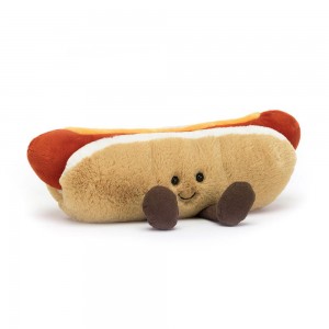 Comida Y Bebida Jellycat Amuseables Hot Dog 11cm x 25cm x 8cm Beige Ecuador | BXKNA1608
