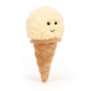 Comida Y Bebida Jellycat Amuseables Irresistible Ice Cream Vanilla 17cm x 8cm x 7cm Blancas Ecuador | PGOJF1735