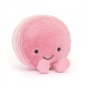 Comida Y Bebida Jellycat Amuseables Mia Macaron 12cm x 10cm x 5cm Rosas Ecuador | CHLFR8013