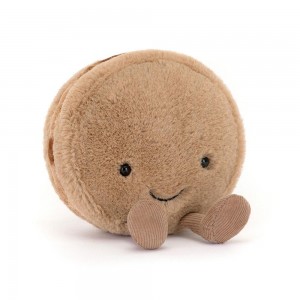 Comida Y Bebida Jellycat Amuseables Mona Macaron 12cm x 10cm x 5cm Marrones Ecuador | NECKA8392
