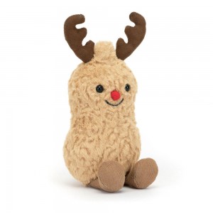 Comida Y Bebida Jellycat Amuseables Peanut Reindeer 15cm x 7cm x 6cm Beige Ecuador | FVXIA4216