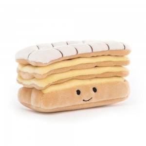 Comida Y Bebida Jellycat Amuseables Pretty Patisserie Mille Feuille 6cm x 10cm x 5cm Beige Ecuador | XWMND5723