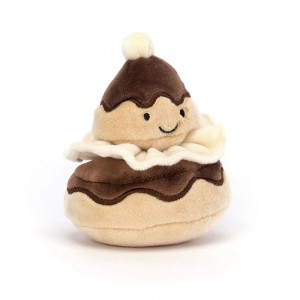 Comida Y Bebida Jellycat Amuseables Pretty Patisserie Religieuse 9cm x 8cm x 7cm Beige Ecuador | DKJBL0921