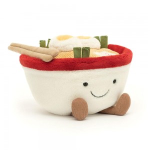 Comida Y Bebida Jellycat Amuseables Ramen 15cm x 17cm x 16cm Gris Ecuador | OZQEA1652