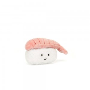 Comida Y Bebida Jellycat Amuseables Sassy Sushi Nigiri 6cm x 7cm x 4cm Blancas Ecuador | UYNBH8234