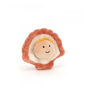Comida Y Bebida Jellycat Amuseables Sensational Seafood Scallop 9cm x 11cm x 4cm Marrones Ecuador | FHWPN2850