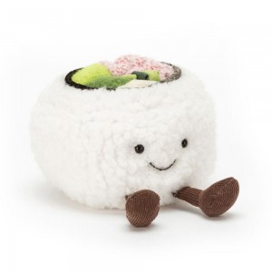 Comida Y Bebida Jellycat Amuseables Silly Sushi California 10cm x 12cm x 10cm Blancas Ecuador | ZIXQM0856