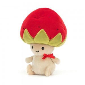 Comida Y Bebida Jellycat Amuseables Straw-Beret Sallie 17cm x 12cm x 6cm Rojas Ecuador | MGLEJ6185