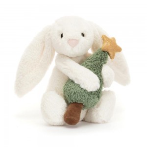 Conejo Jellycat Bashful Bunny with Christmas Tree 7.1in x 3.5in x 3.1in Blancas Ecuador | AFYPM3612
