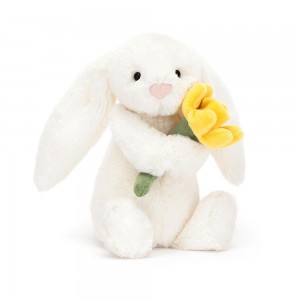 Conejo Jellycat Bashful Daffodil Bunny 18cm x 9cm x 8cm Blancas Ecuador | IBSNH8367