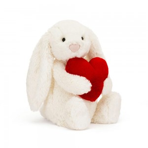 Conejo Jellycat Bashful Love Heart Bunny 31cm x 12cm x 9cm Blancas Ecuador | REUQC3594